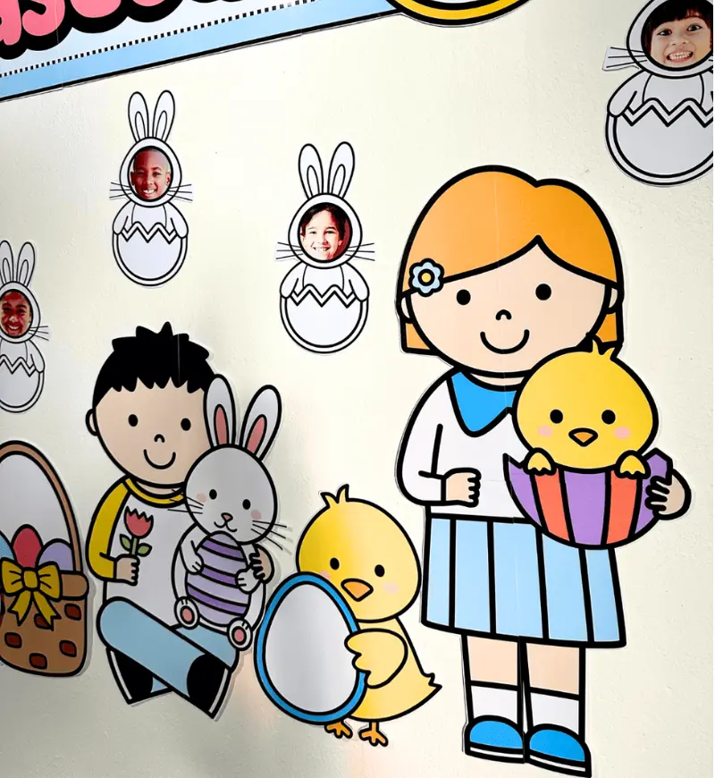 Painel de Páscoa para Imprimir com Coelhinhos Personalizáveis — amostra 4: Para quem é indicado