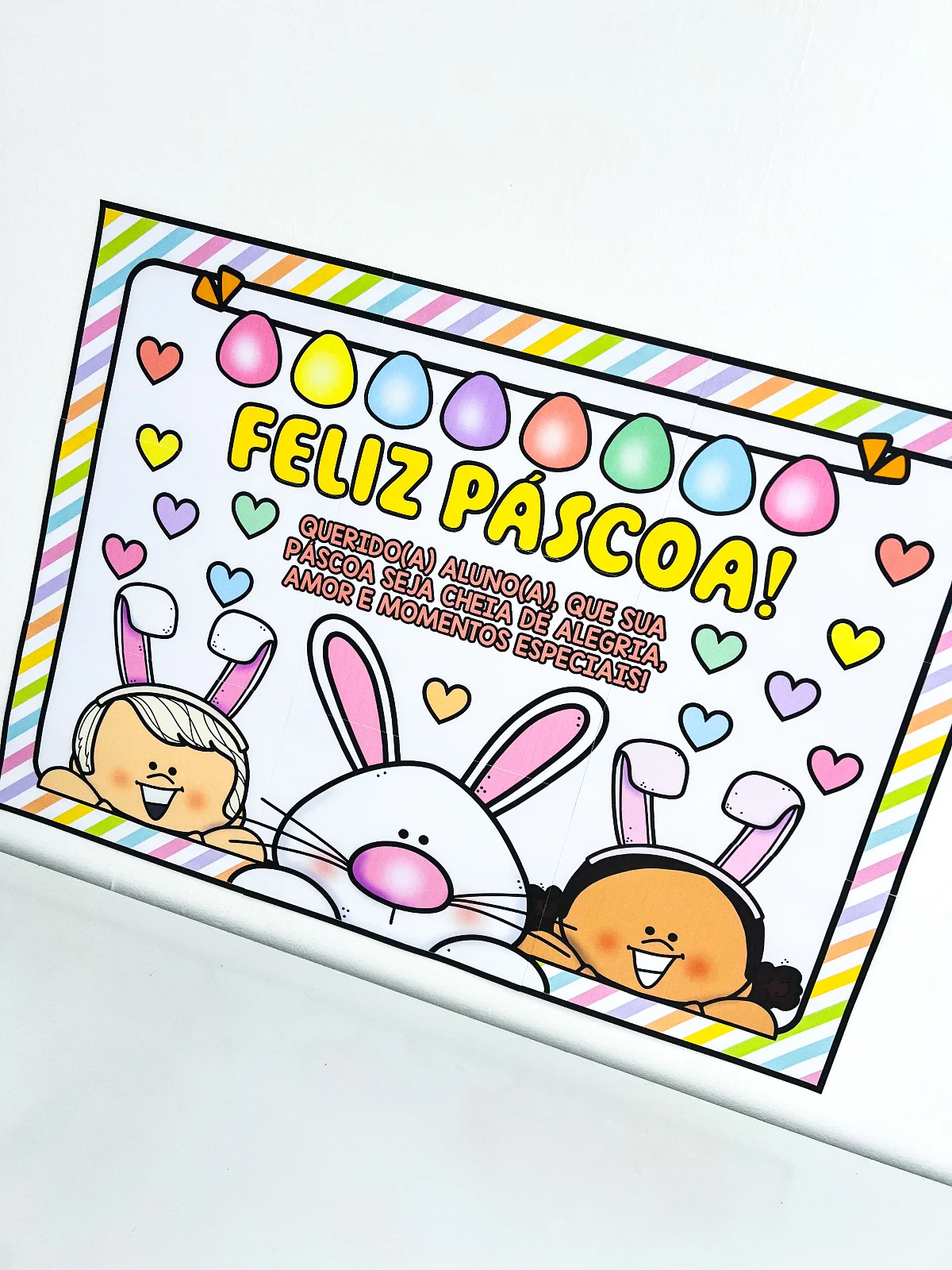Painel de Páscoa — amostra 1: Um recurso encantador para decorar e alegrar o ambiente escolar durante a Páscoa
