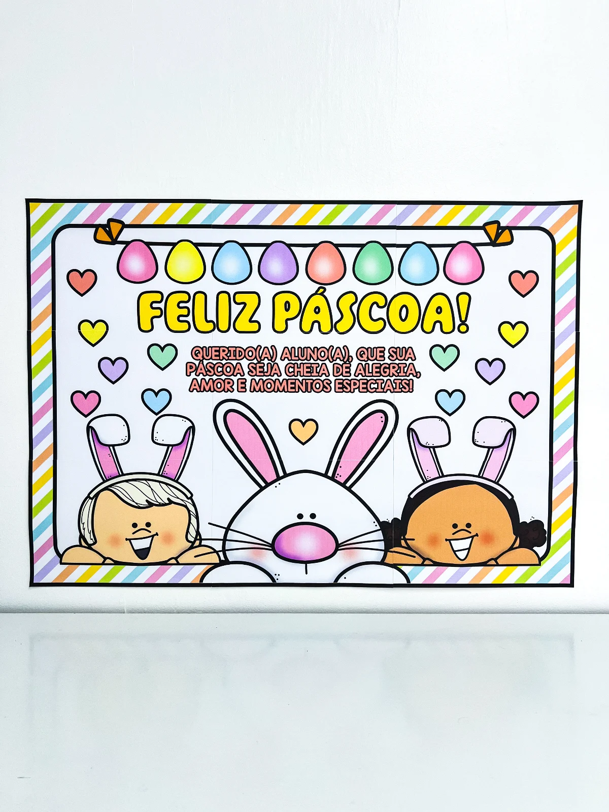 Painel de Páscoa — amostra 2: Um recurso encantador para decorar e alegrar o ambiente escolar durante a Páscoa