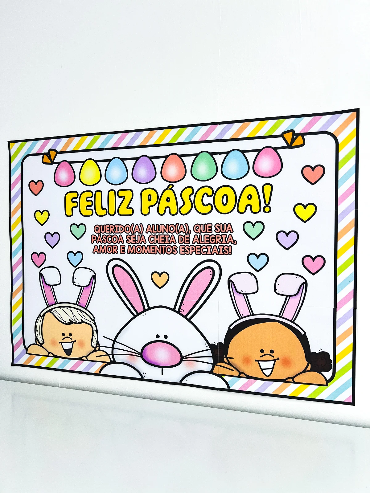 Painel de Páscoa — amostra 3: Um recurso encantador para decorar e alegrar o ambiente escolar durante a Páscoa