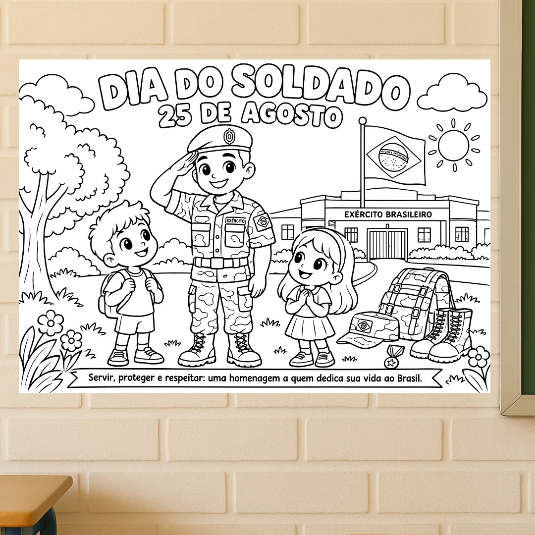 Painel de Pintura Coletiva Dia do Soldado – 25 de Agosto — capa do material