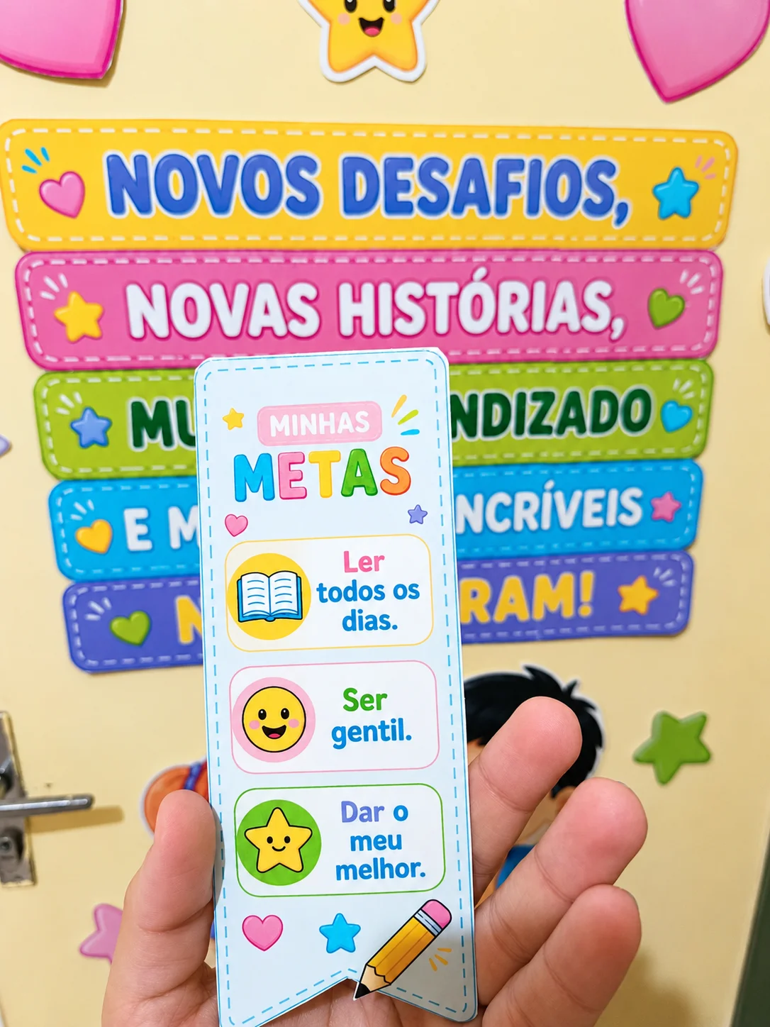 Painel de Porta — Bem-vindo de Volta! – PDF para Imprimir — amostra 4: Um recurso especial para começar um novo semestre…