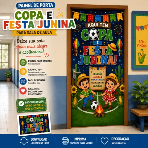 Painel de porta copa e festa junina — capa do material