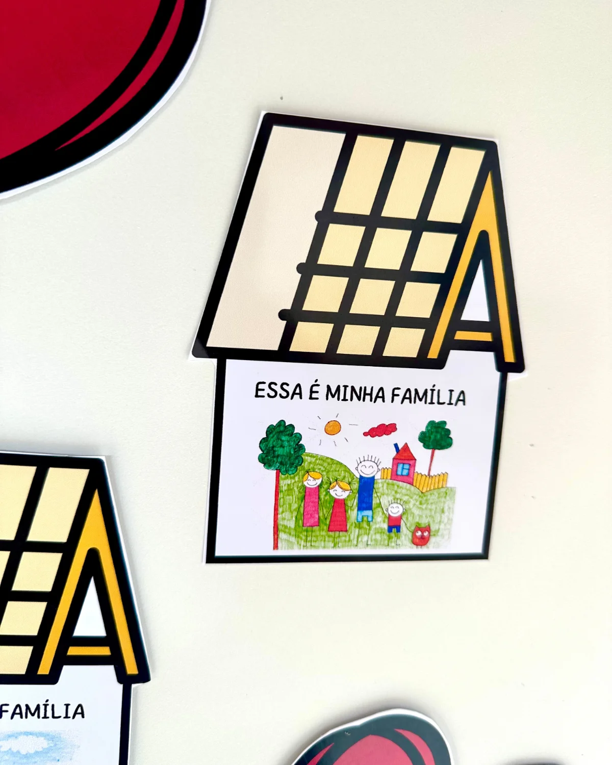 Painel de Porta dia da Família – PDF para Imprimir — amostra 1: O que vem no material