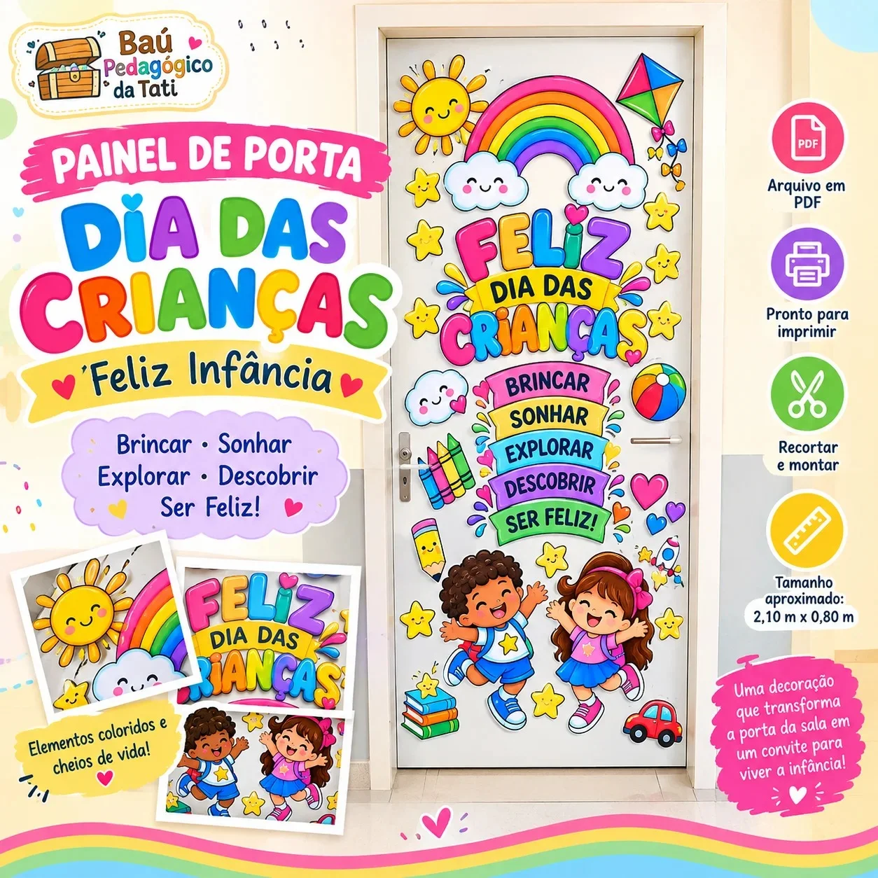 Painel de Porta Dia das Crianças | Feliz Infância — capa do material