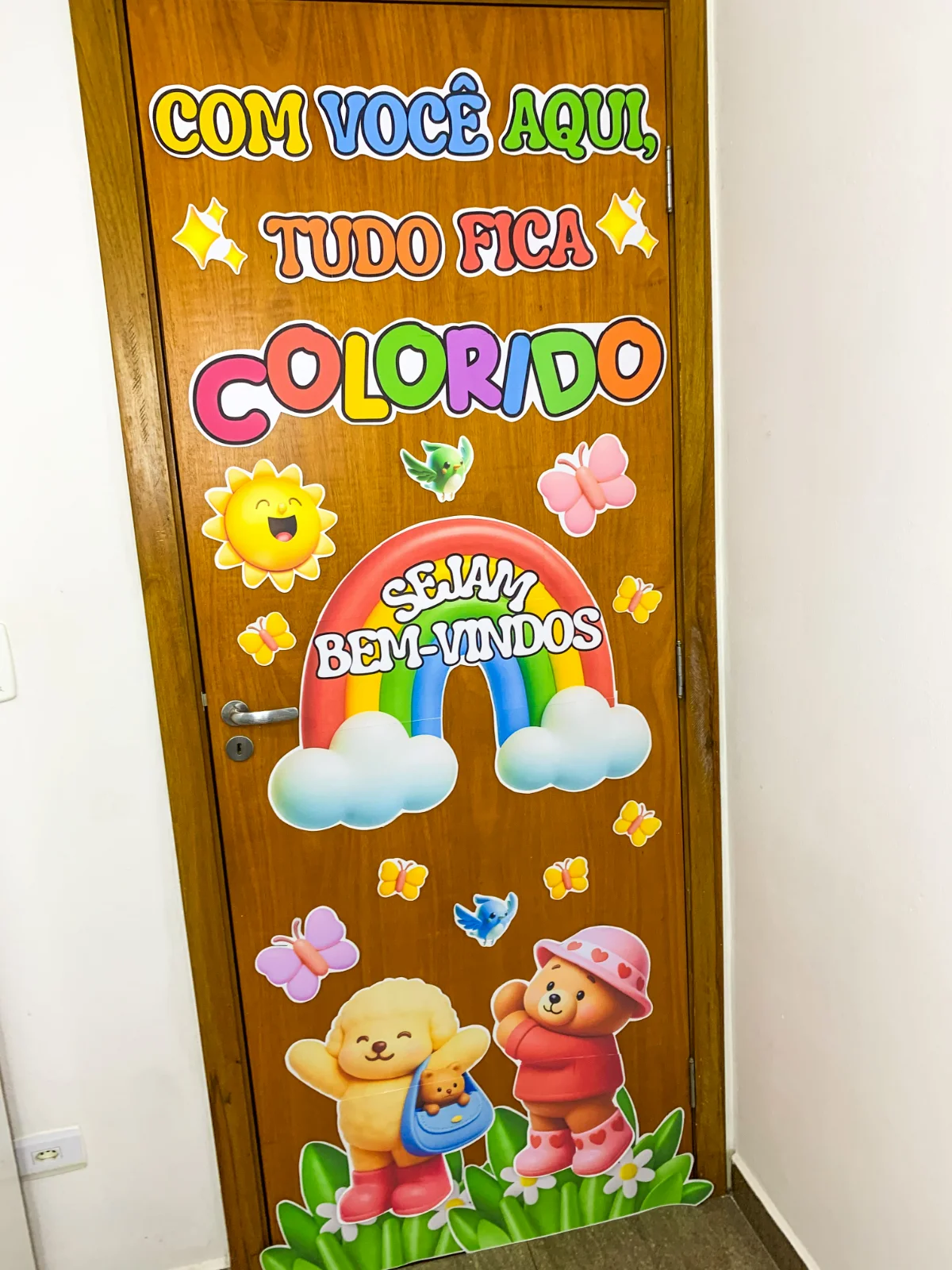 Painel de Porta - Educação Infantil – PDF para Imprimir — Alfabetização para Educação Infantil: Acolher também é ensinar