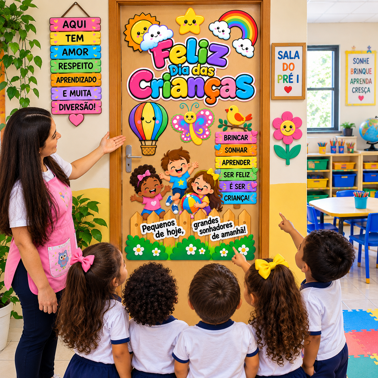 Painel de porta – feliz dia das crianças – Material Pedagógico — capa do material