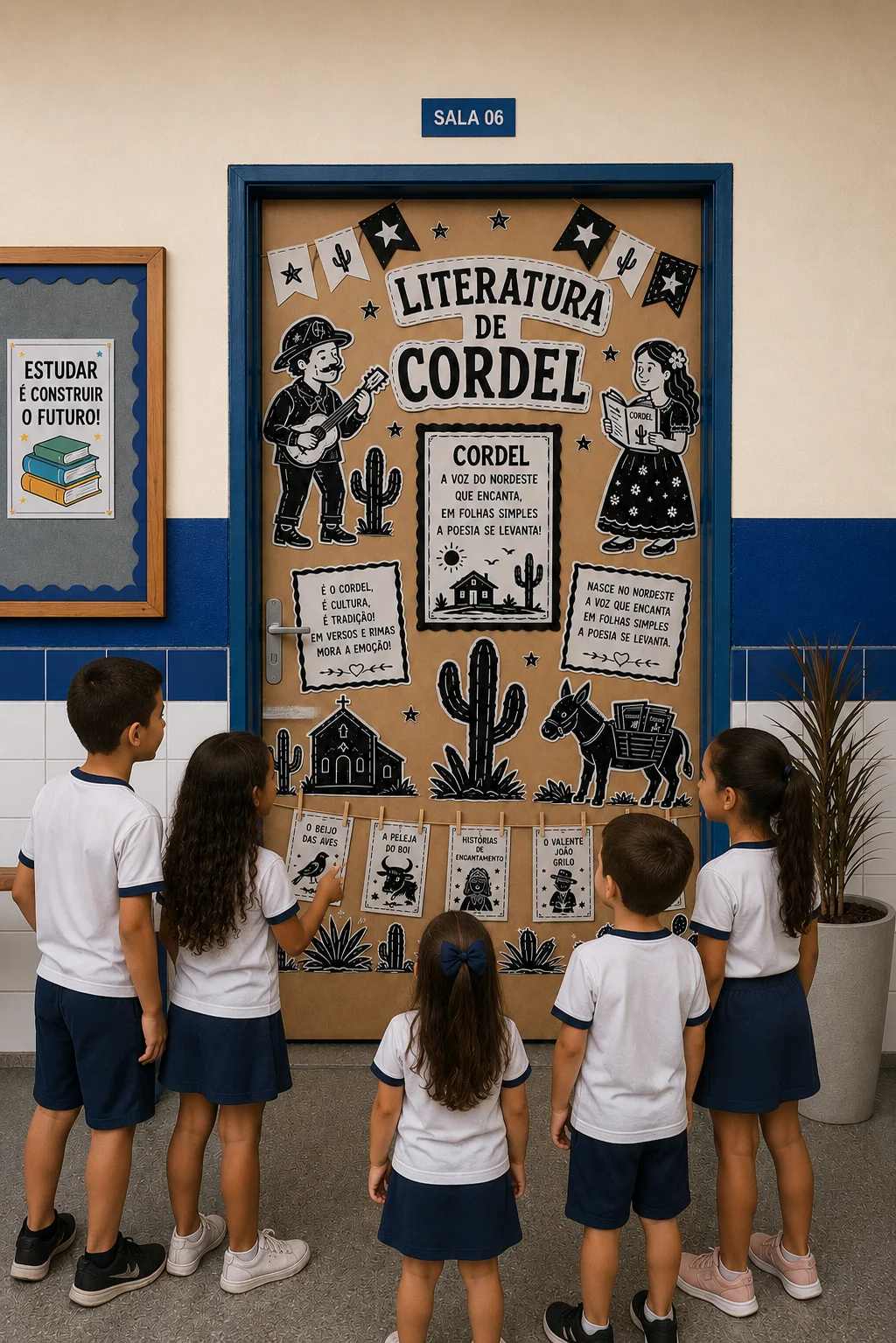 Painel de porta Literatura de cordel — capa do material