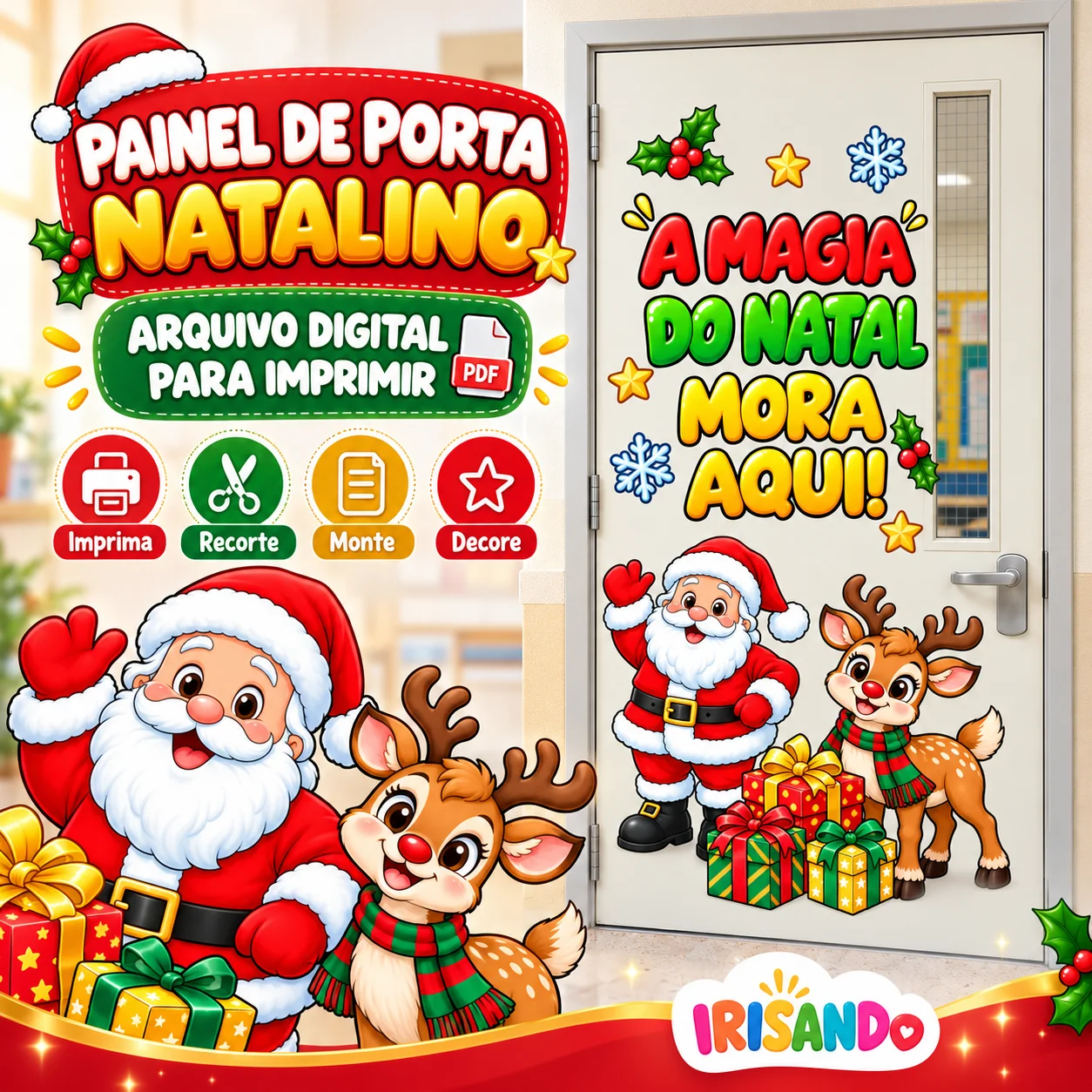 Painel de Porta Natalino – A Magia do Natal Mora Aqui | PDF — capa do material