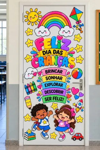 Painel de Porta para o Dia das Crianças — capa do material