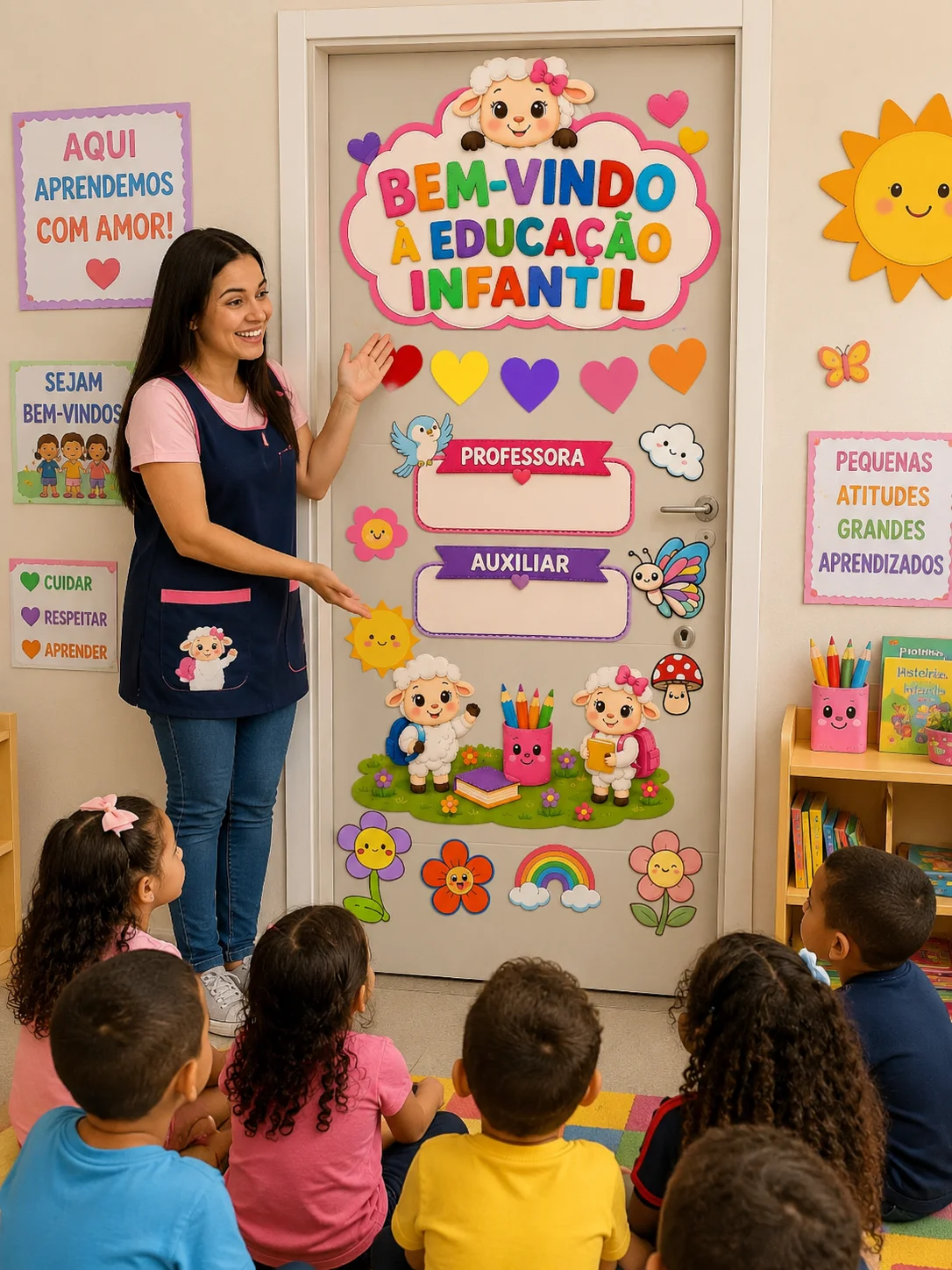 PAINEL DE PORTA – SEJA BEM-VINDO À EDUCAÇÃO INFANTIL — amostra 2: PLR CONSUMIDOR FINAL