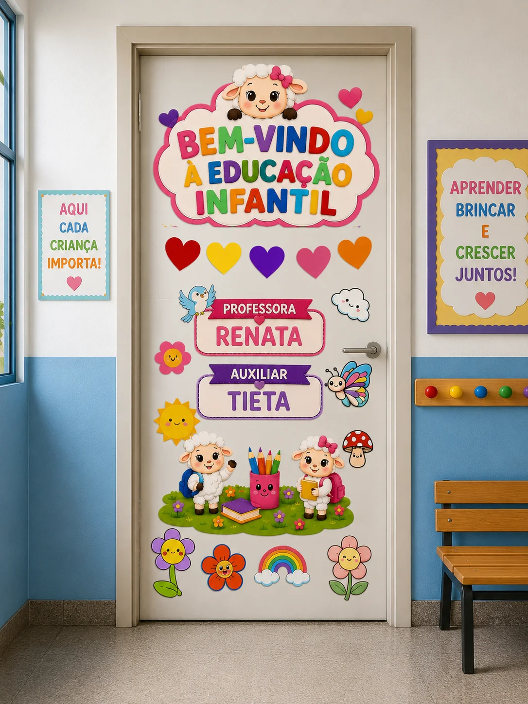 PAINEL DE PORTA – SEJA BEM-VINDO À EDUCAÇÃO INFANTIL — amostra 3: 📲 ENTRE NO MEU GRUPO DE VENDAS