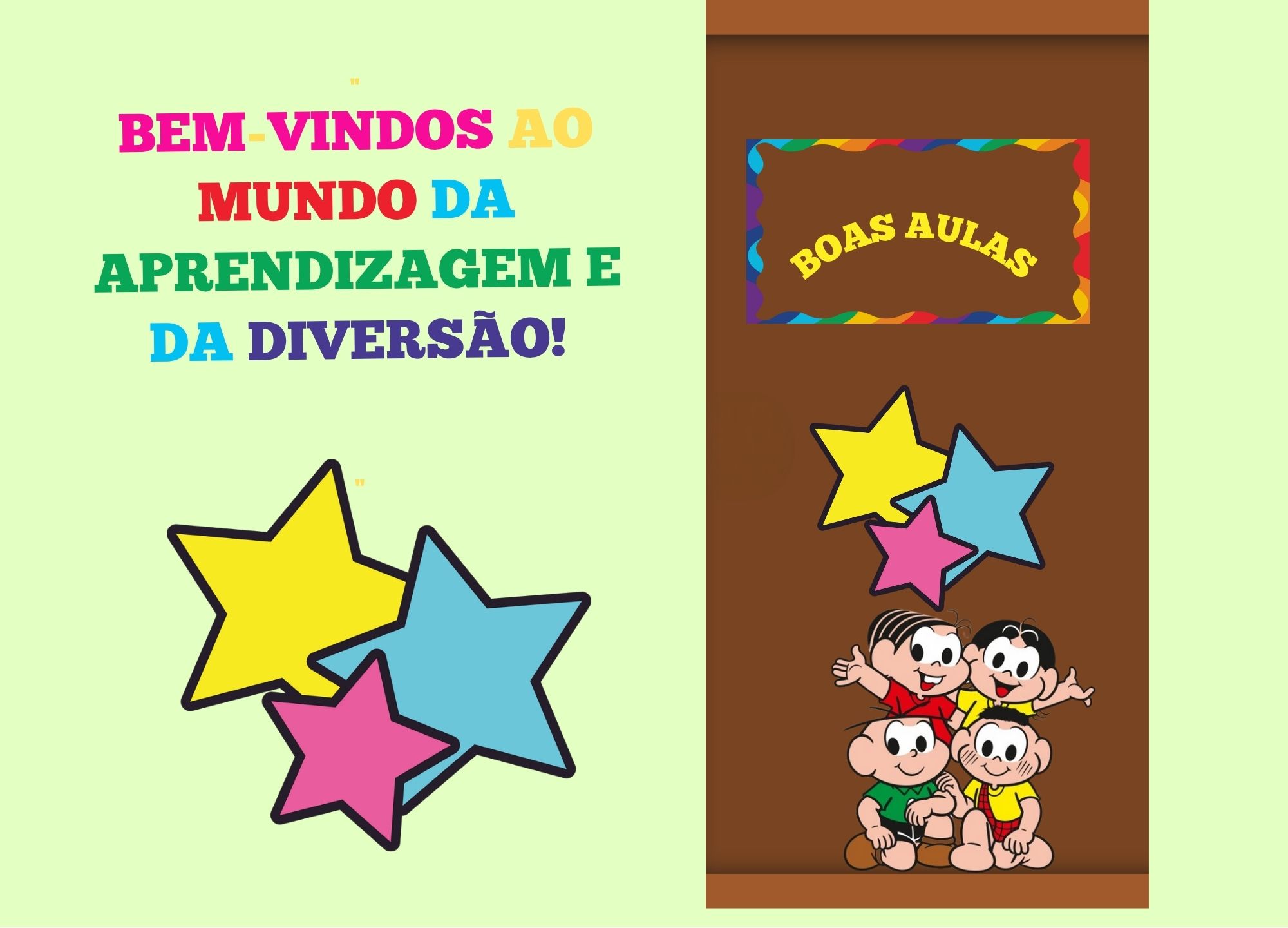 Painel de porta turma da mônica - sejam bem-vindos – PDF para Imprimir — amostra 2: Para quem é indicado