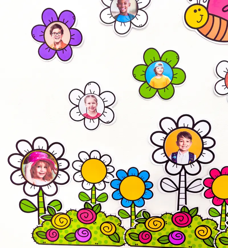 Painel de Primavera com Fotos dos Alunos em PDF para Imprimir — amostra 2: O que acompanha o material