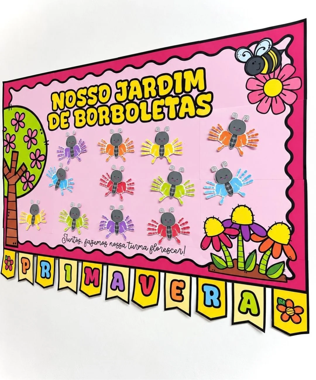 Painel de primavera para imprimir — Educação Infantil — amostra 1: Da impressão à produção com a turma