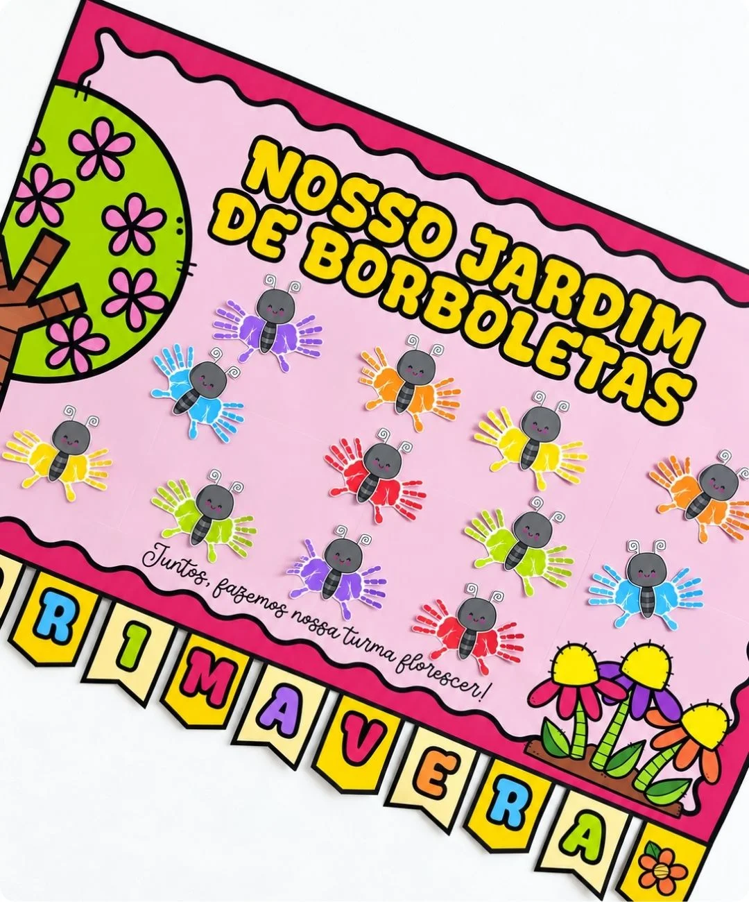 Painel de primavera para imprimir — Educação Infantil — amostra 2: Como aplicar a atividade em sala