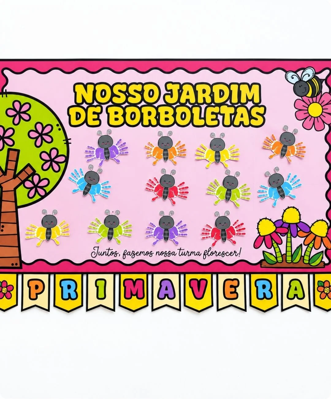 Painel de primavera para imprimir — Educação Infantil — capa do material