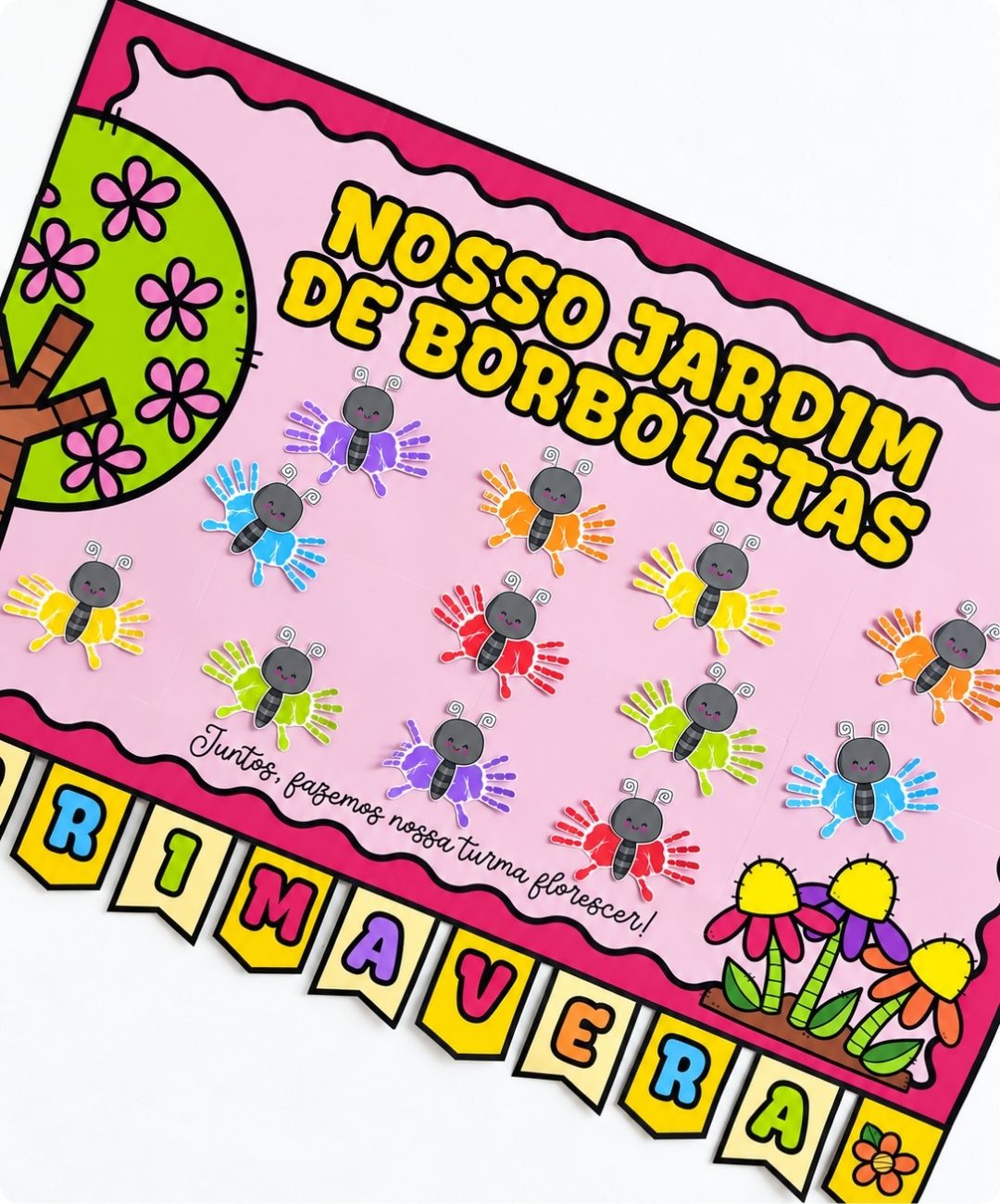 Painel de primavera para imprimir na Educação Infantil — amostra 2: Como conduzir a atividade em sala