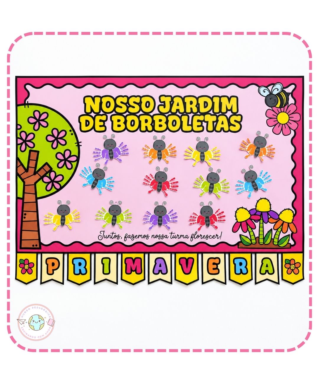 Painel de primavera para imprimir na Educação Infantil — capa do material