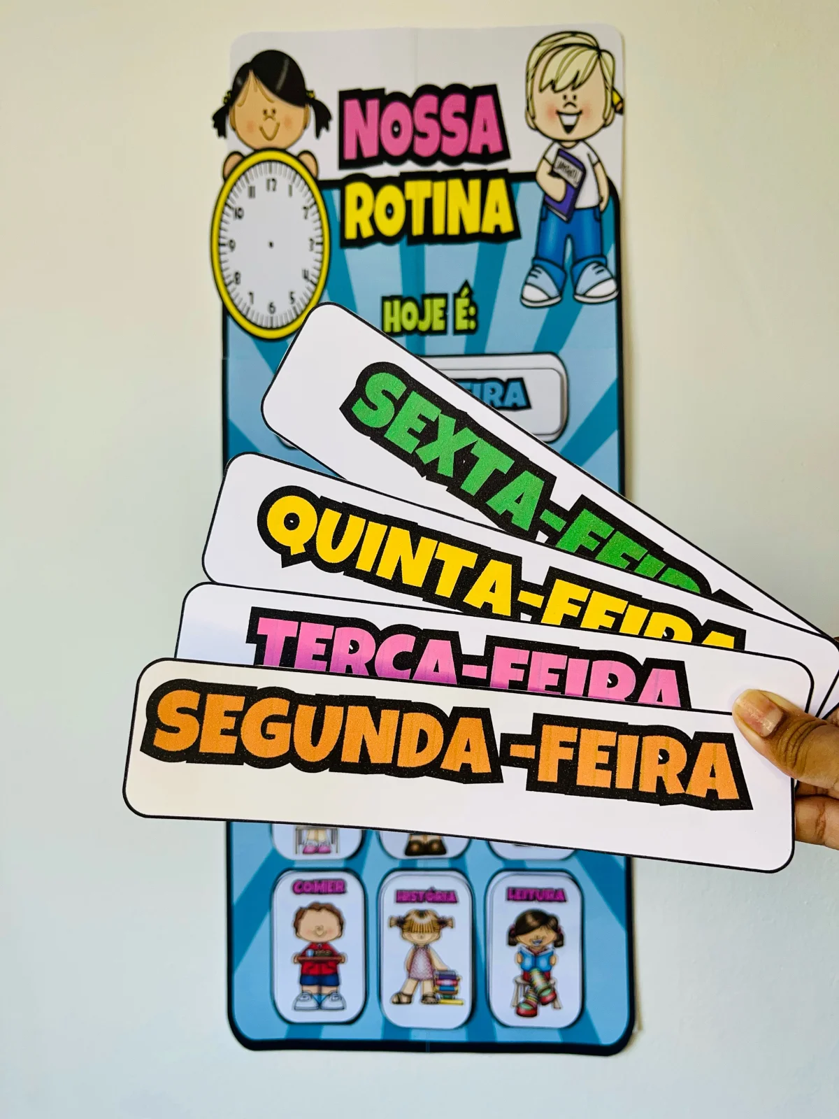 Painel de Rotina Escolar Interativo – Organização e Noção de Tempo — amostra 2: O Painel de Rotina Escolar Interativo é um…