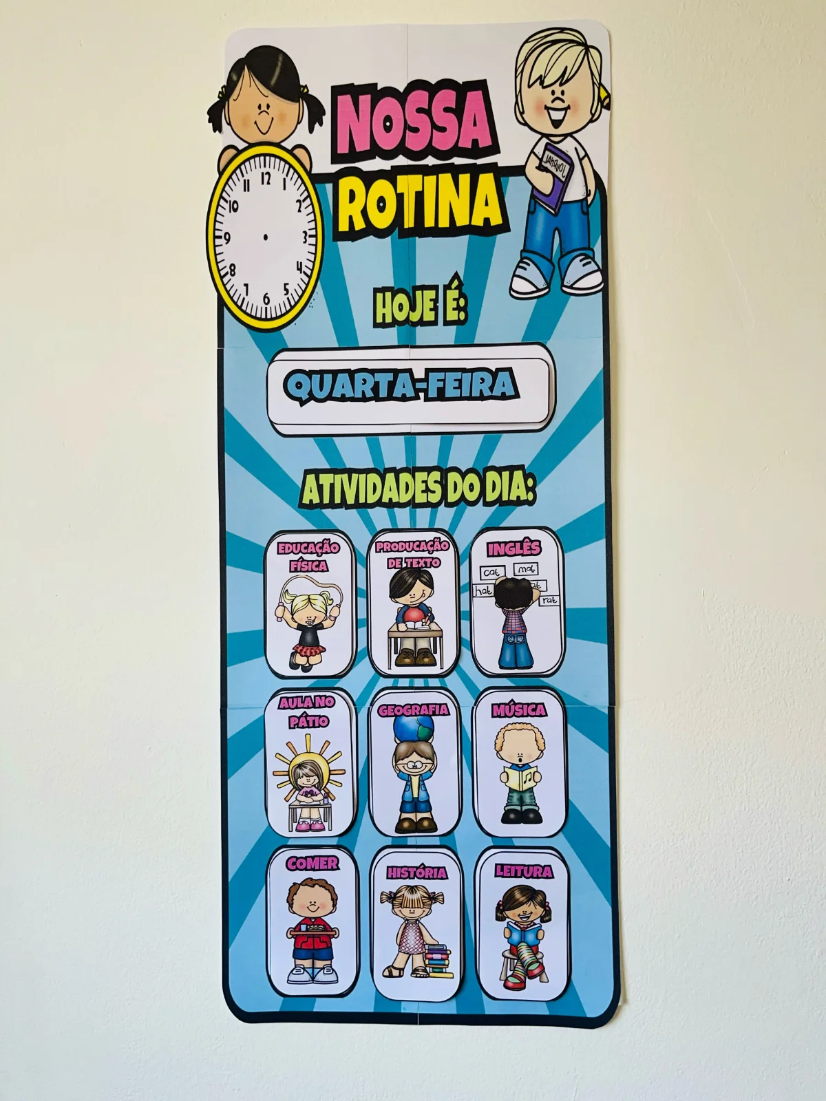 Painel de Rotina Escolar Interativo – Organização e Noção de Tempo — Datas comemorativas para Educação Infantil: O Painel…