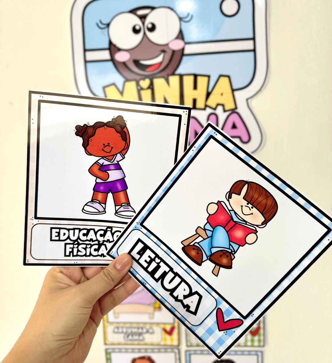 Painel de Rotina Infantil: Minha Rotina em PDF para Imprimir — amostra 2: O que vem no material
