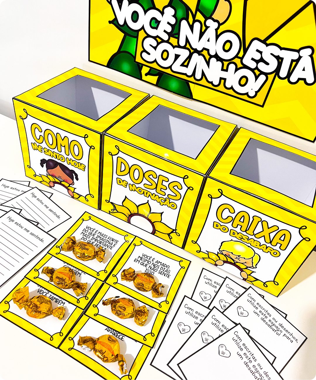 Painel de Setembro Amarelo para imprimir — amostra 2: Como apresentar a proposta à turma