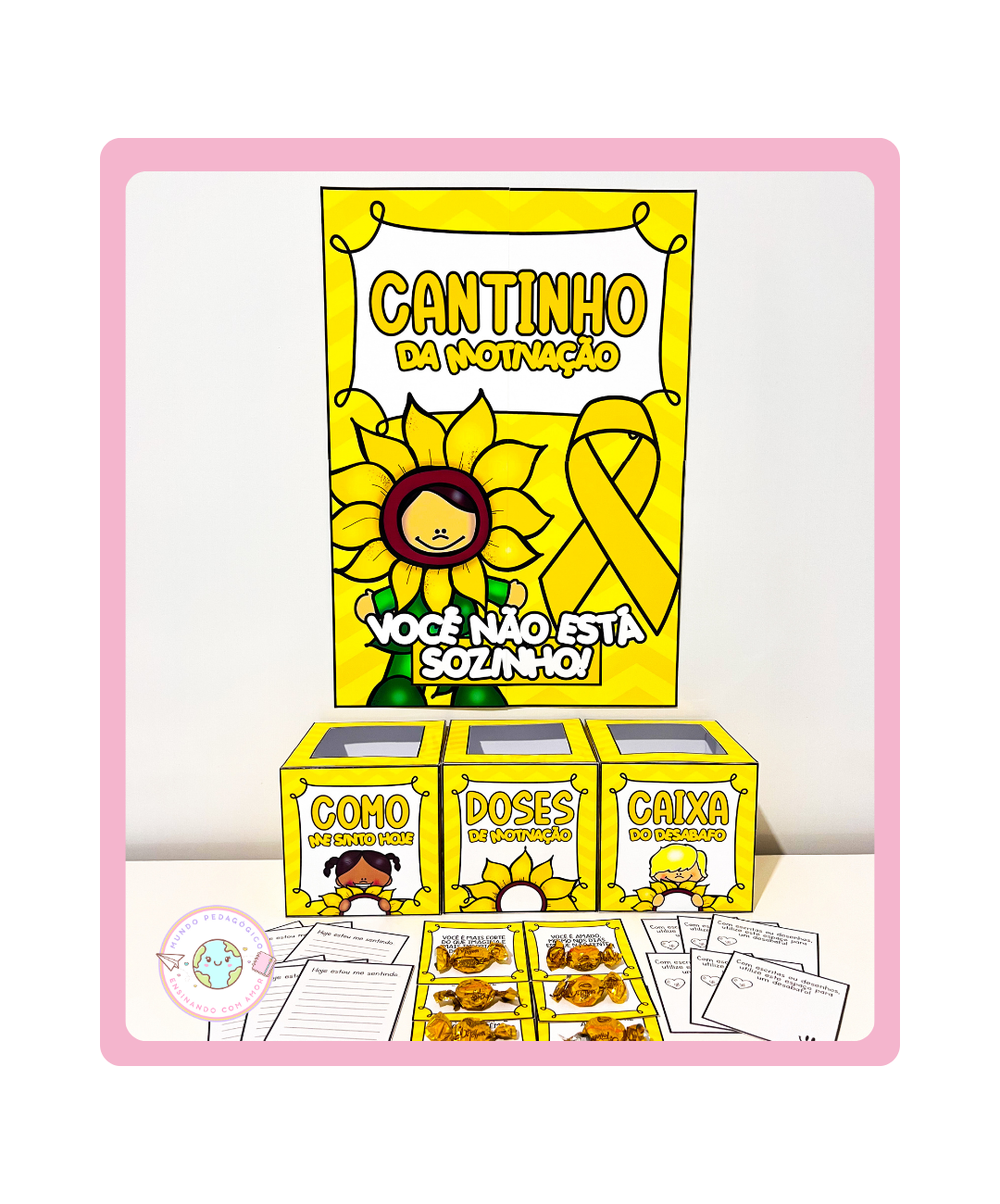 Painel de Setembro Amarelo para imprimir — Atividades para Todas as séries: Monte um espaço de acolhimento com painel,…