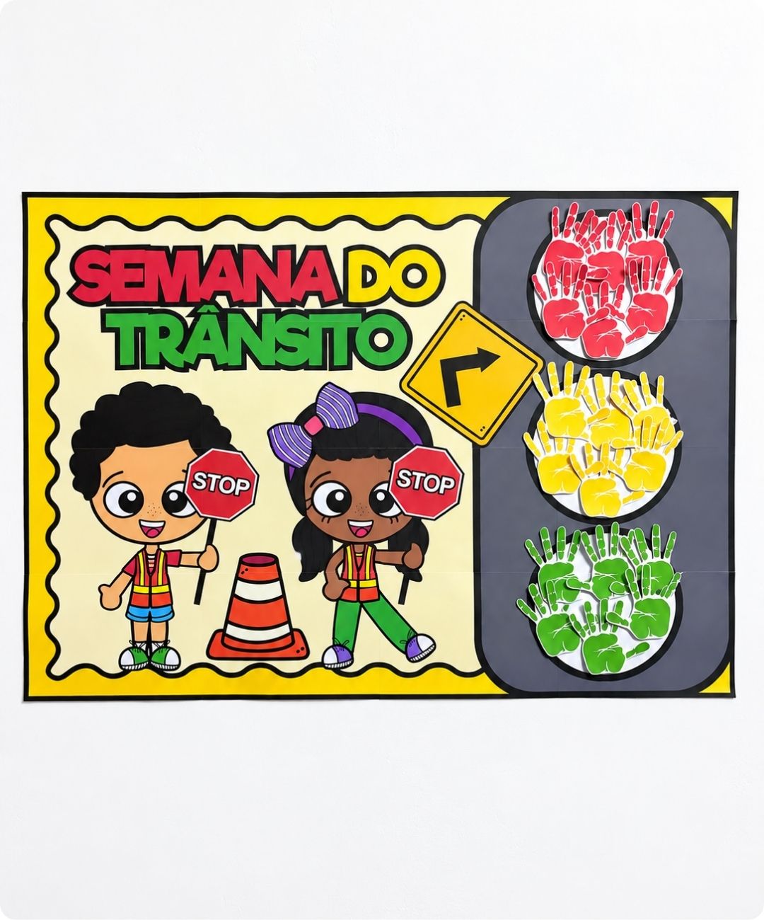 Painel de trânsito para imprimir: Educação Infantil e Anos Iniciais — amostra 4: Para quais turmas é indicado