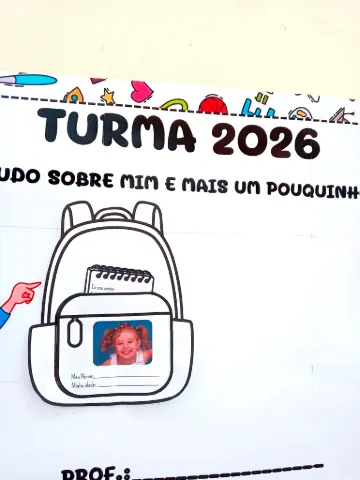 Painel de Turma para Volta às Aulas com Atividade Individual — amostra 1: Painel de Turma 2026 + atividade Eu Sou Assim Painel de Turma para Volta às Aulas com Atividade Individual — amostra 1: Painel de Turma 2026 + atividade Eu Sou Assim