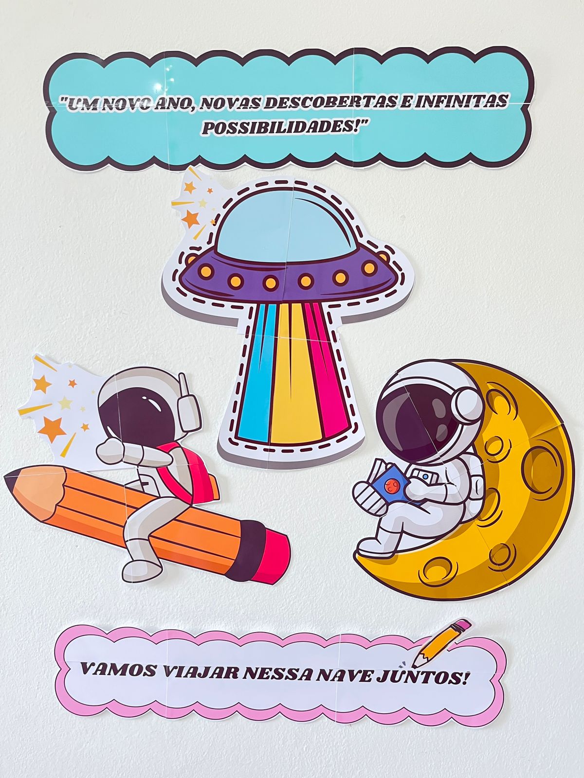Painel de volta às aulas: astronauta – PDF para Imprimir — capa do material