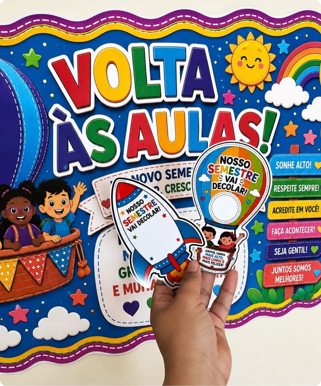 Painel de volta às aulas para imprimir – anos iniciais — amostra 4: Para quem é indicado
