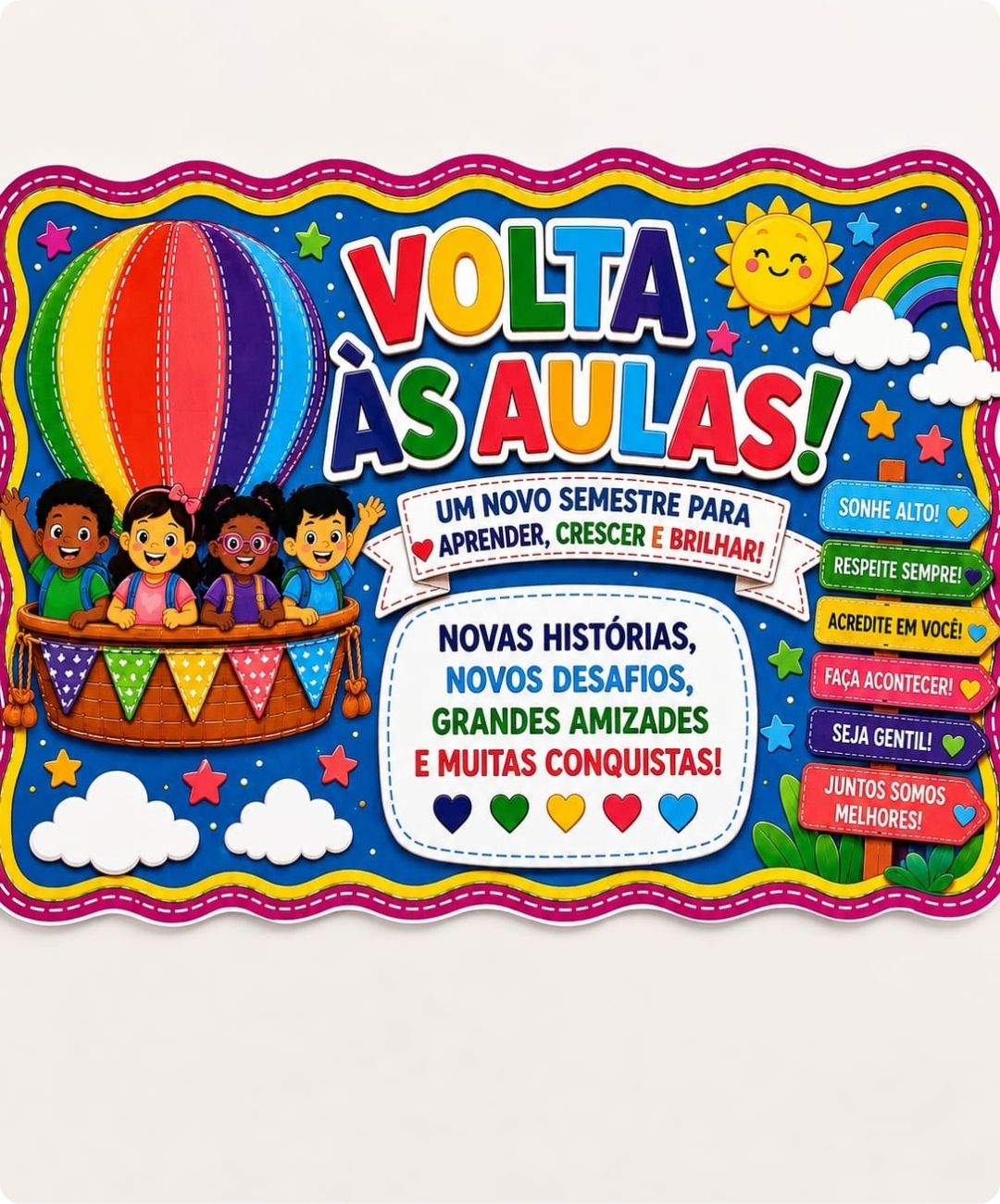 Painel de volta às aulas para imprimir – anos iniciais — amostra 7: Prepare a acolhida da turma com um PDF de painel e…