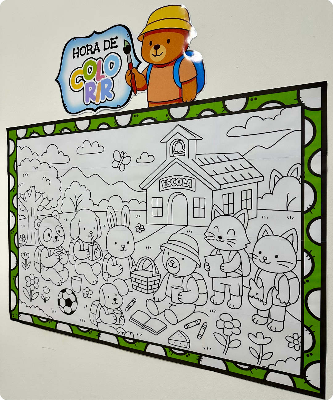 Painel de volta às aulas para imprimir – Infantil e Anos Iniciais — amostra 5: Organize uma pintura coletiva na volta às…