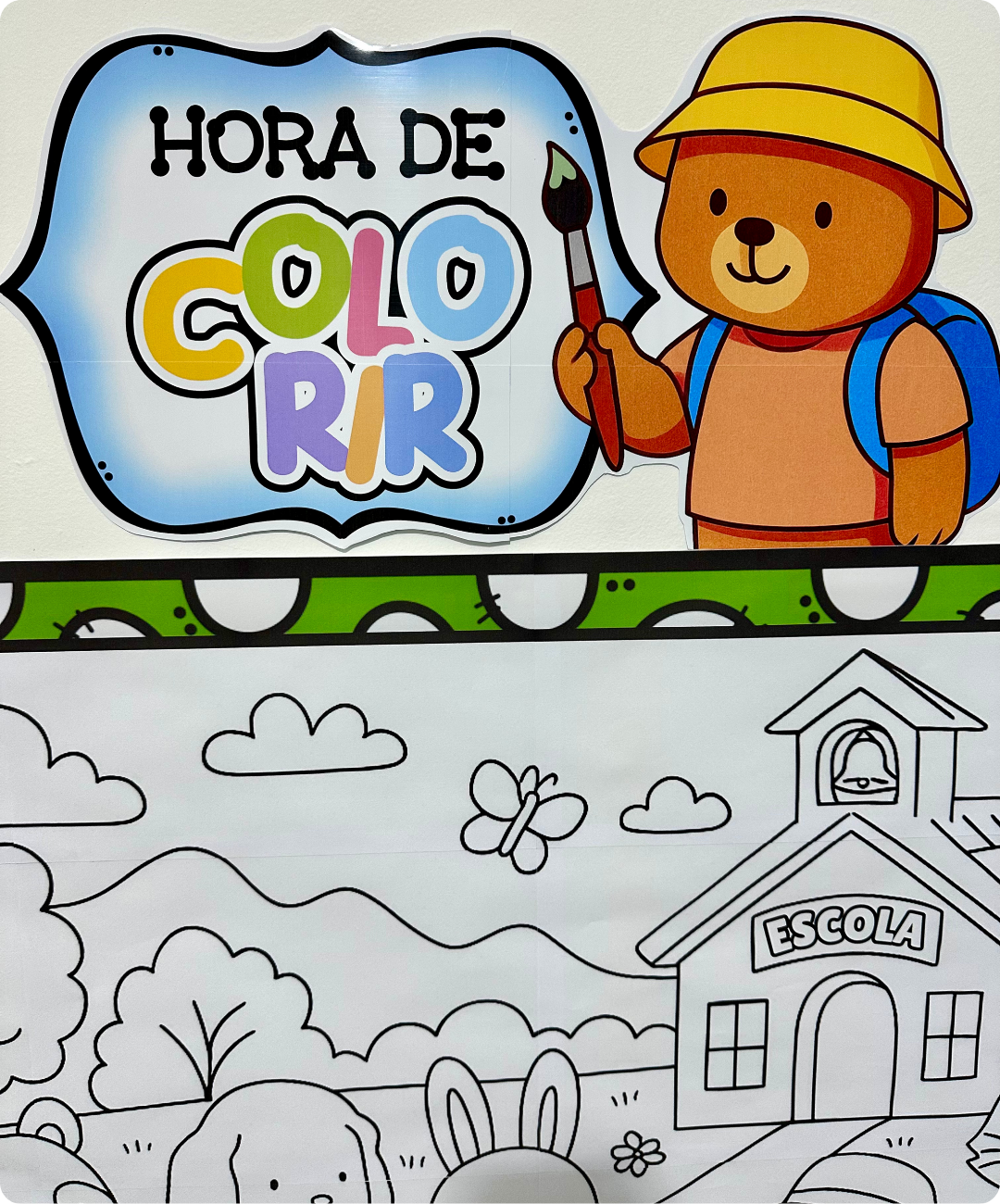 Painel de volta às aulas para imprimir – Infantil e Anos Iniciais — amostra 6: Organize uma pintura coletiva na volta às…