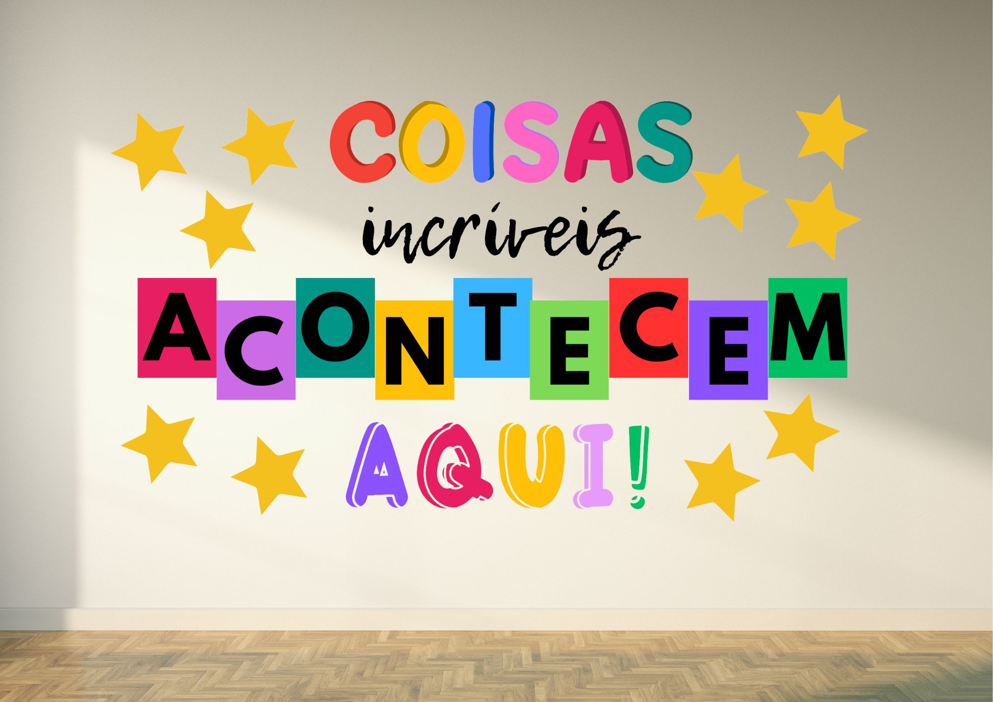 Painel / decoração: coisas incríveis acontecem – Material Pedagógico — capa do material