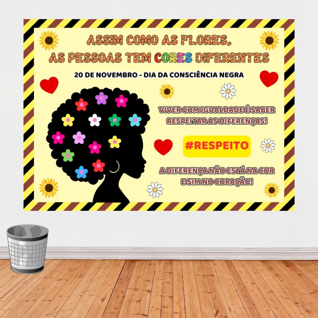 Painel / decoração colorido: consciência negra – PDF para Imprimir — capa do material