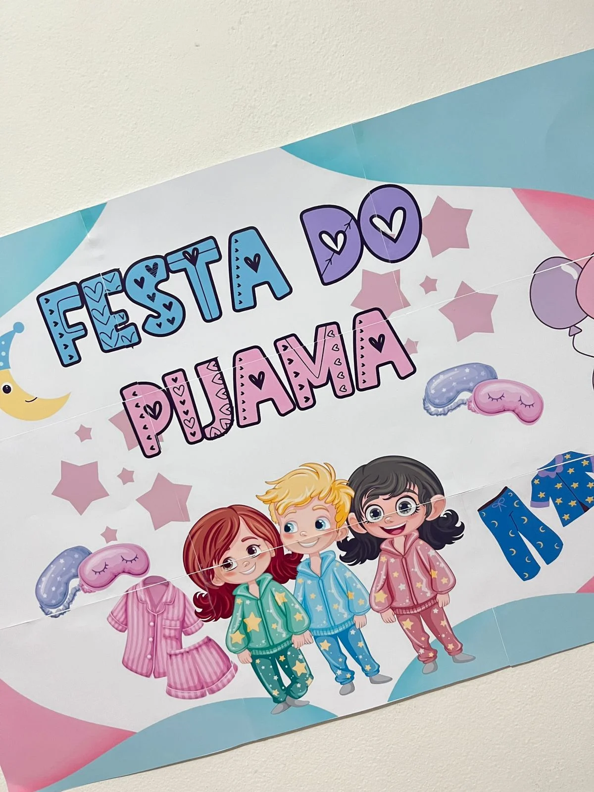 PAINEL DECORAÇÃO FESTA DO PIJAMA DIA DAS CRIANÇAS — amostra 3: Painel lindo para usar na FESTA DO PIJAMA, tema divertido…