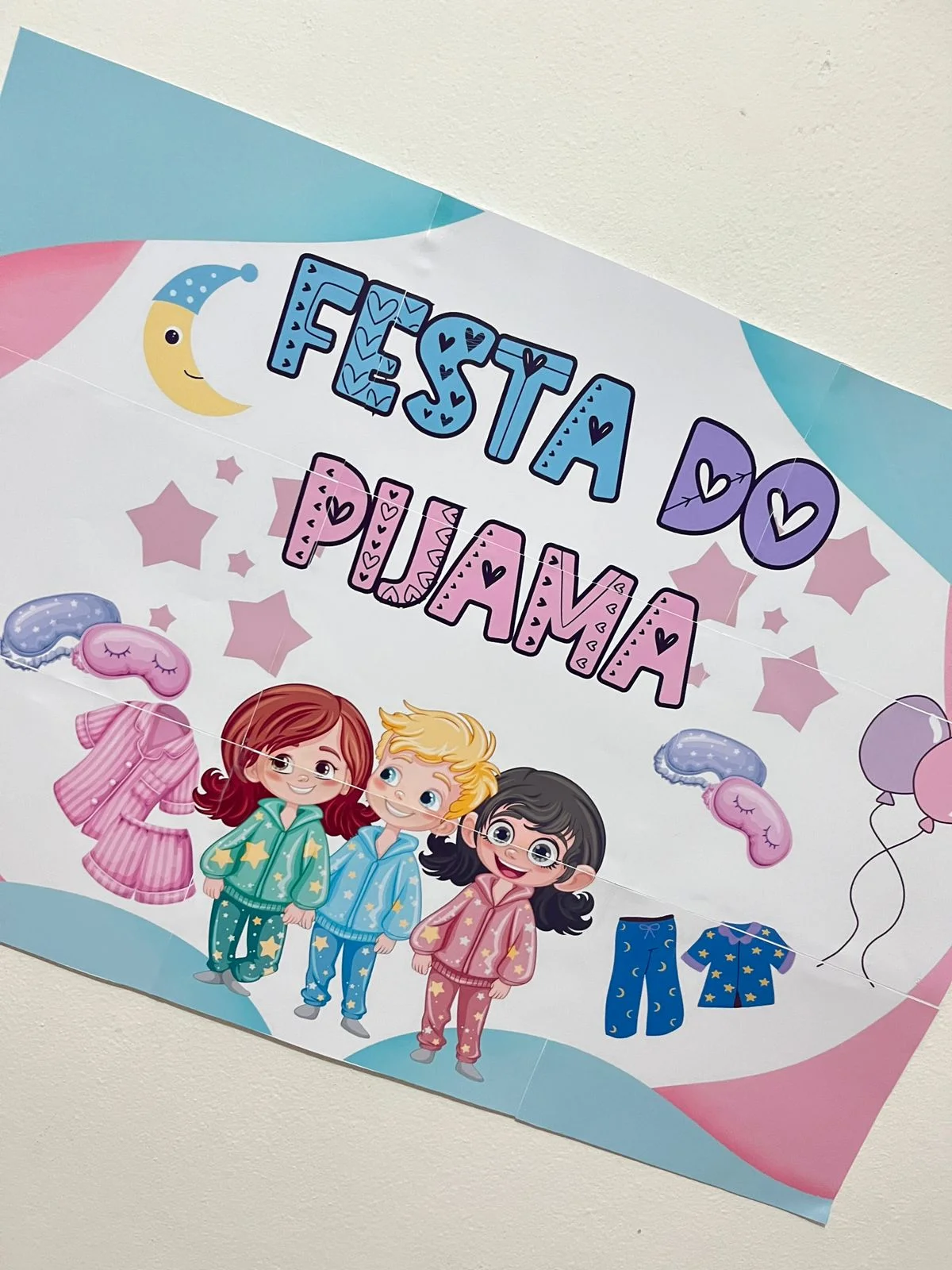 PAINEL DECORAÇÃO FESTA DO PIJAMA DIA DAS CRIANÇAS — amostra 6: Painel lindo para usar na FESTA DO PIJAMA, tema divertido…