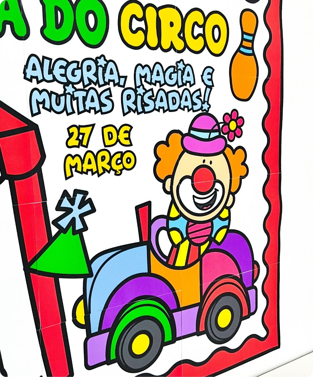 Painel decorativo de circo para imprimir | Educação Infantil — amostra 1: Um cenário para receber a turma no Dia do Circo