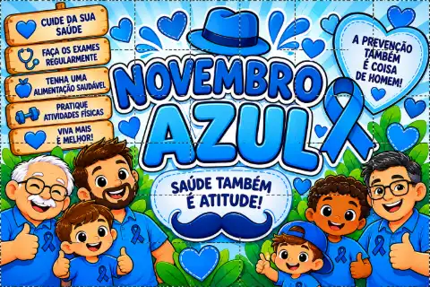 PAINEL DECORATIVO DE CONSIENTIZAÇÃO NOVEMBRO AZUL — capa do material