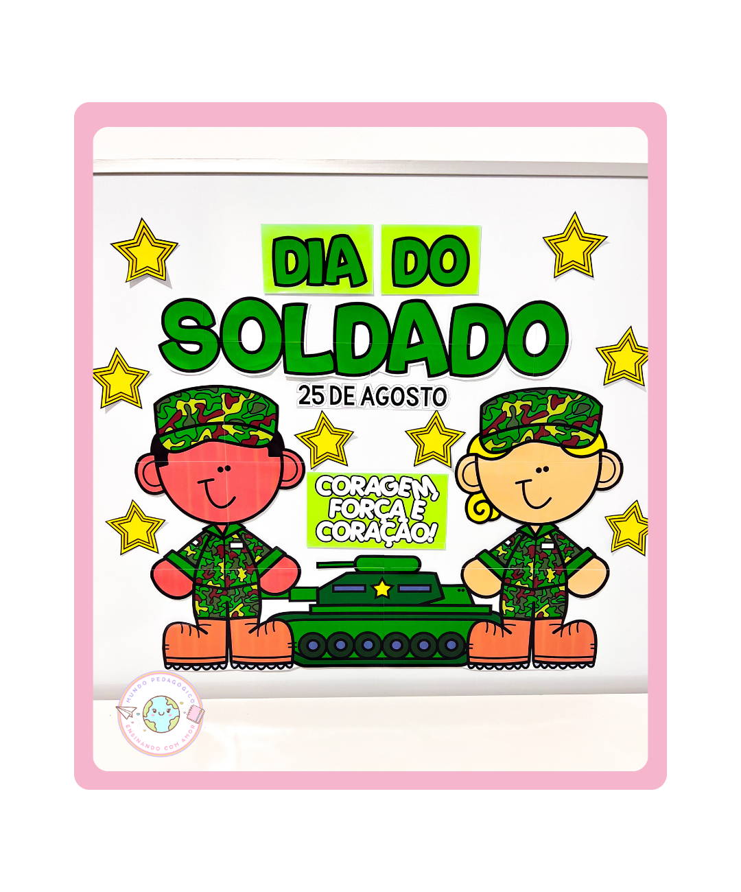 Painel decorativo de homenagem ao soldado para imprimir — capa do material