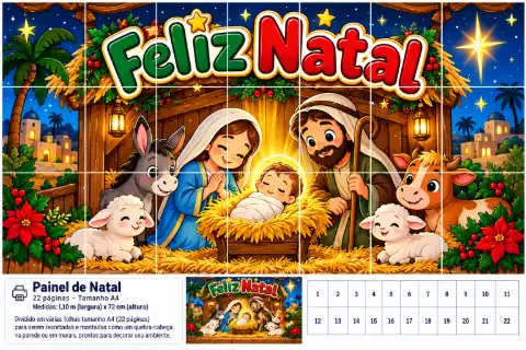 PAINEL DECORATIVO DE NATAL PDF 22 PÁGINAS — amostra 1: O que é