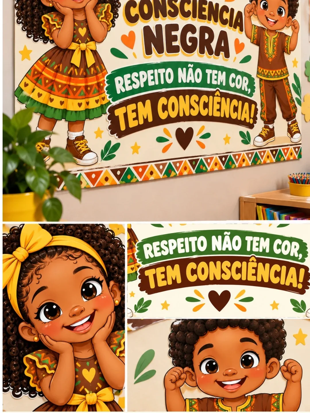 Painel Decorativo Dia da Consciência Negra em pdf — amostra 1: 🏫 COMO UTILIZAR O MATERIAL?