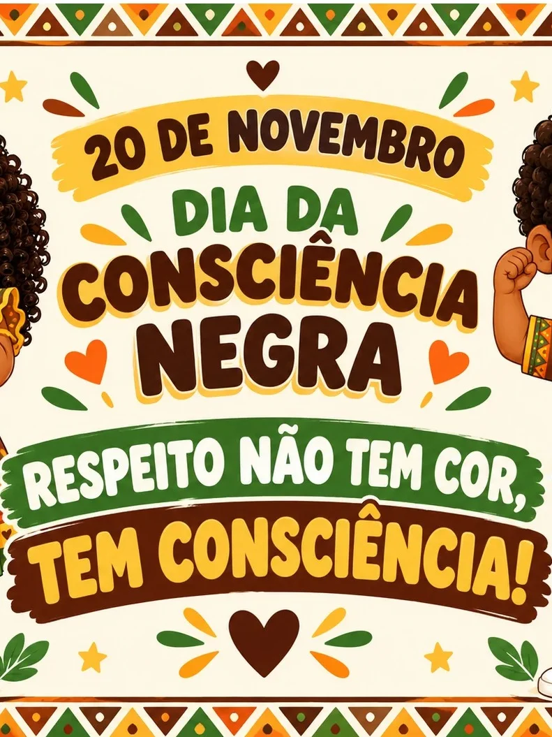 Painel Decorativo Dia da Consciência Negra em pdf — amostra 2: Painel decorativo para o Dia da Consciência Negra, ideal…