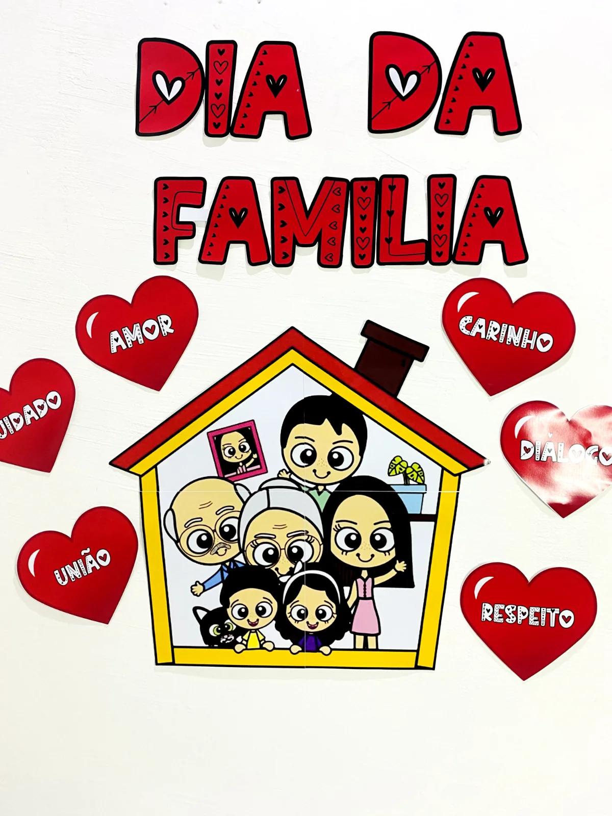 Painel Decorativo Dia da Família - Amor de família — amostra 3: Painel Dia da Família ❤️ Um material lindo e acolhedor para…