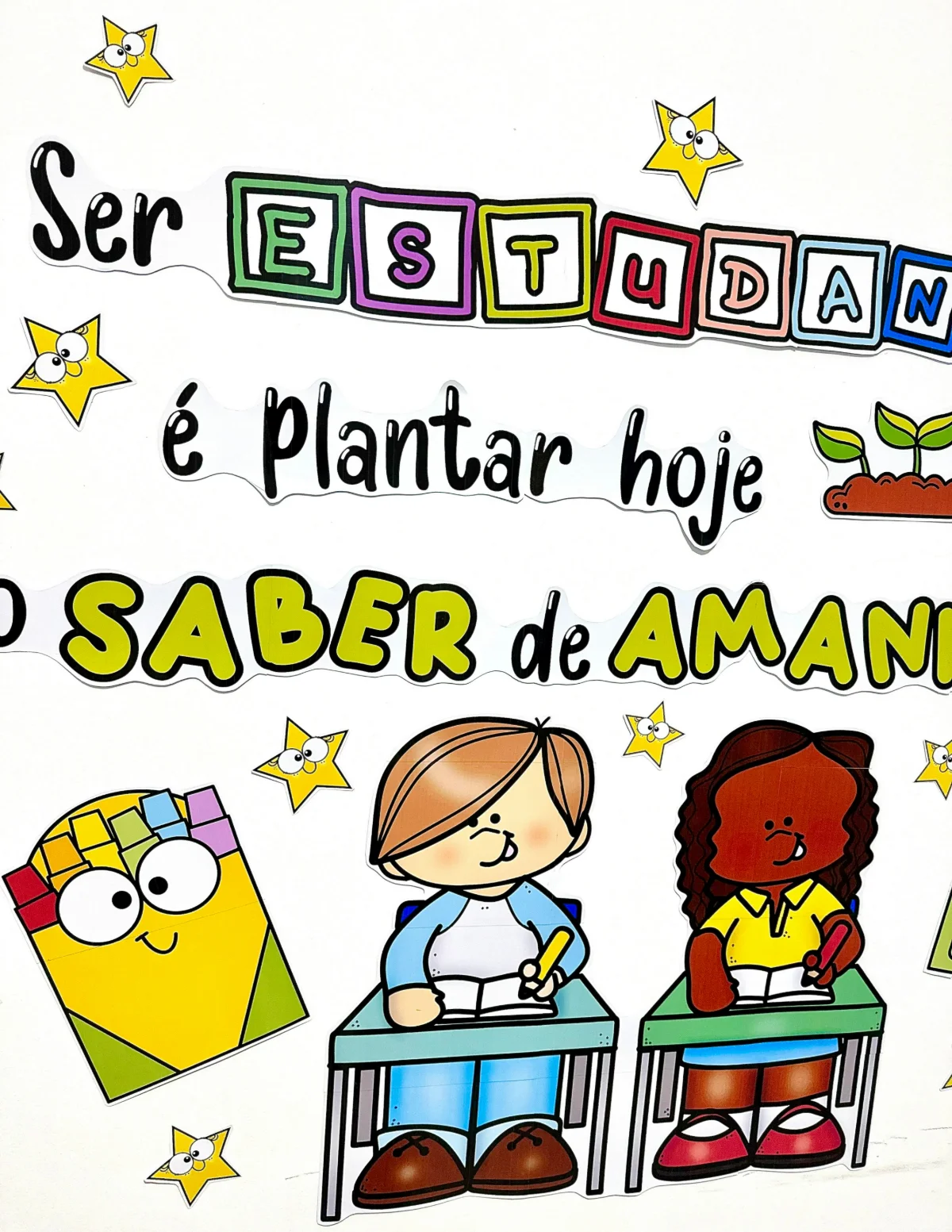 Painel Decorativo – Dia do Estudante – PDF para Imprimir — amostra 6: Deixe a comemoração do Dia do Estudante ainda mais…
