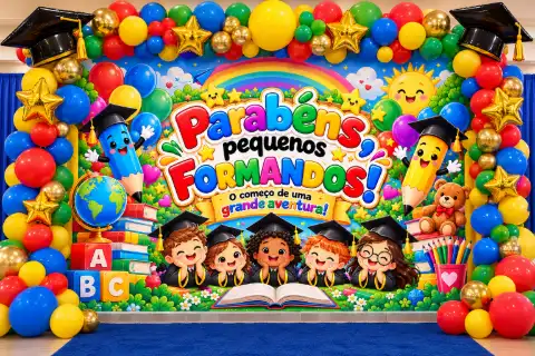PAINEL DECORATIVO FORMATURA EDUCAÇÃO INFANTIL — amostra 3: Como usar em sala
