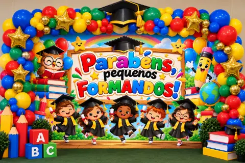 PAINEL DECORATIVO FORMATURA EDUCAÇÃO INFANTIL — amostra 3: Como usar em sala