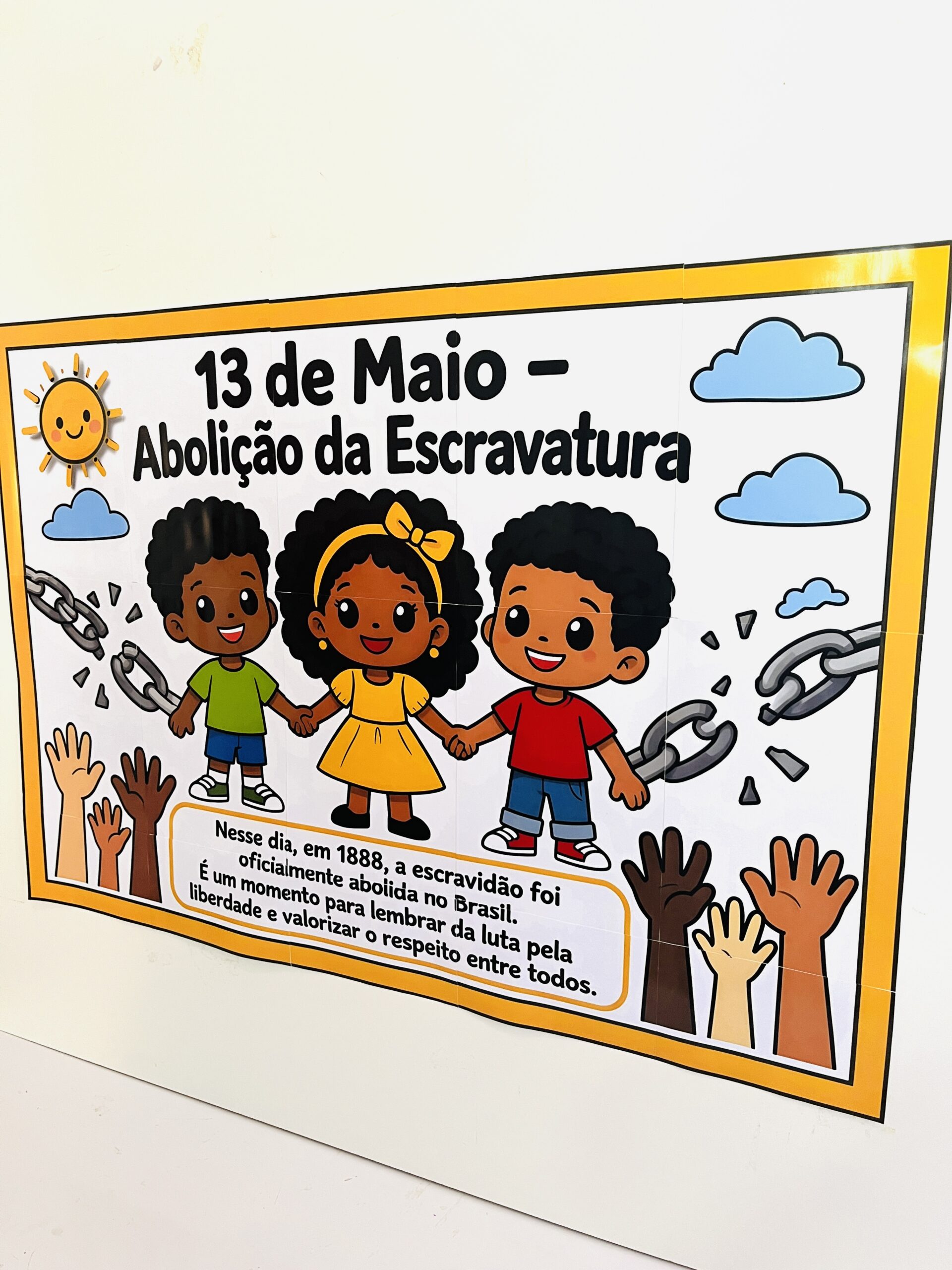 Painel dia da abolição da escravatura – PDF para Imprimir — amostra 1: O que vem no material